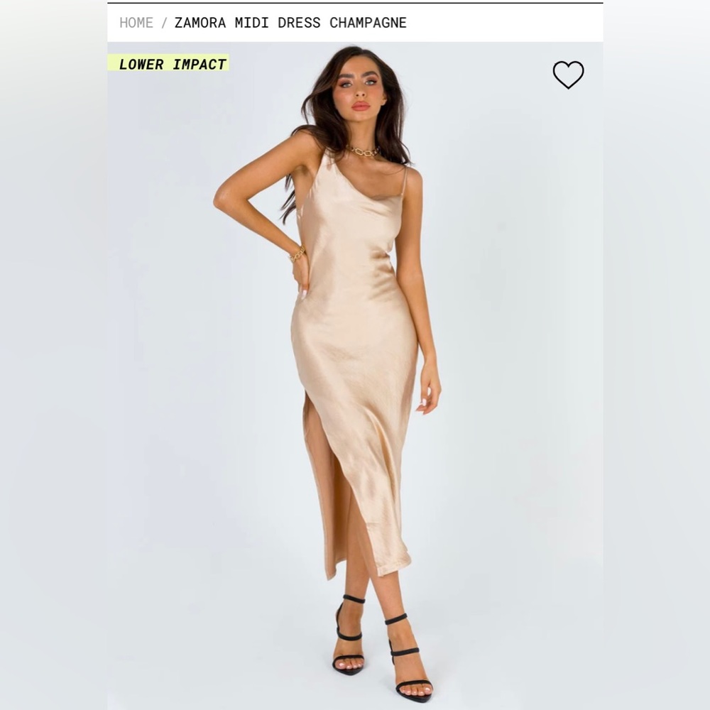Princess Polly Zamora Midi Champagne Dress